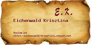 Eichenwald Krisztina névjegykártya
